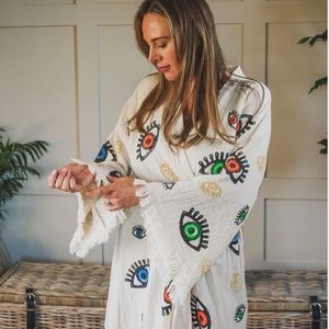 Multi Evil Eye Kimono Robe